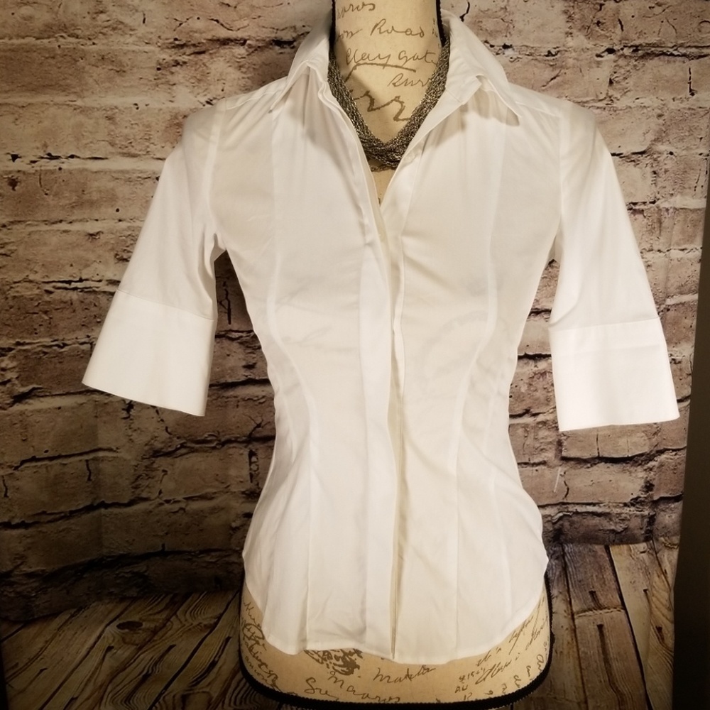 WHBM Fitted Button Down Blouse